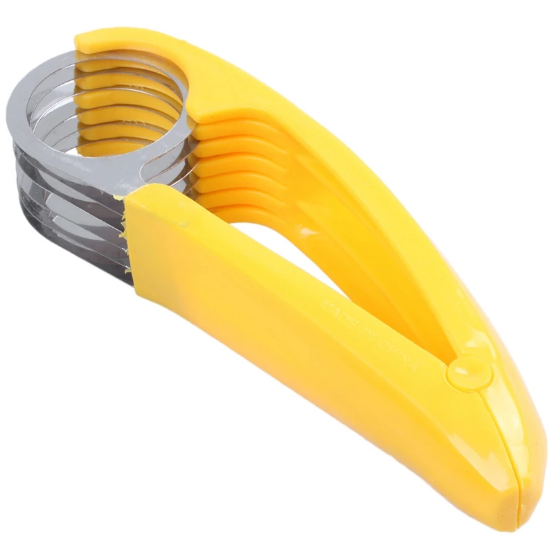 Домашняя кухня инструменты ветчина салат прессованный нарезанный банан слайсер Фрукты Огурец резак желтый пластик+ нержавеющая сталь - Цвет: Yellow