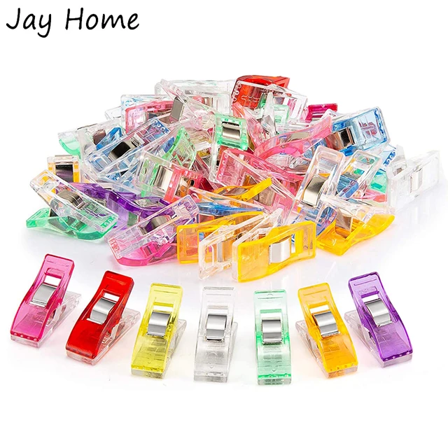 40Pcs Multipurpose Sewing Clips Assorted Bright Colors Fabric Clips Plastic  Wonder Clips for Sewing Binding Quilting Crafting - AliExpress