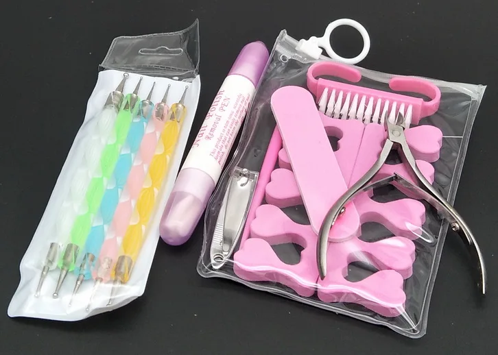 Pro Acrylic Manicure Nail Kit Nail Polish Colorful UV Gel Dot Pen Nail Cleanser Acrylic Manicure 5