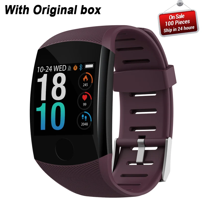 Wine red Новые Q11 Смарт-часы с сенсорным экраном IP67 Водонепроницаемый фитнес-браслет OLED сообщение сердечного ритма Smartband трекер активности спортивные часы - Цвет: Wine red