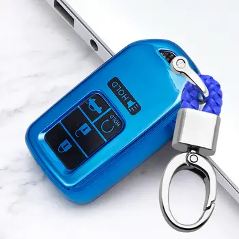 

Car Remote Control Key Cover Chrome TPU Soft Plastic Case Fob Shell Key Chain For Honda Civic Accord Cr-V Pilo Fit Cr-V HR-V