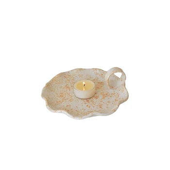 

Ceramics European Candle Holder Small Plate Luxury Modern Candle Holder Vintage Wedding Portacandele Decoration Home WE50ZT