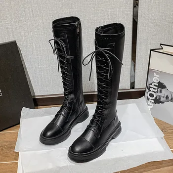 

Women's boots 2020 new Martin boots high elastic boots thick soled Knights' boots over the knee