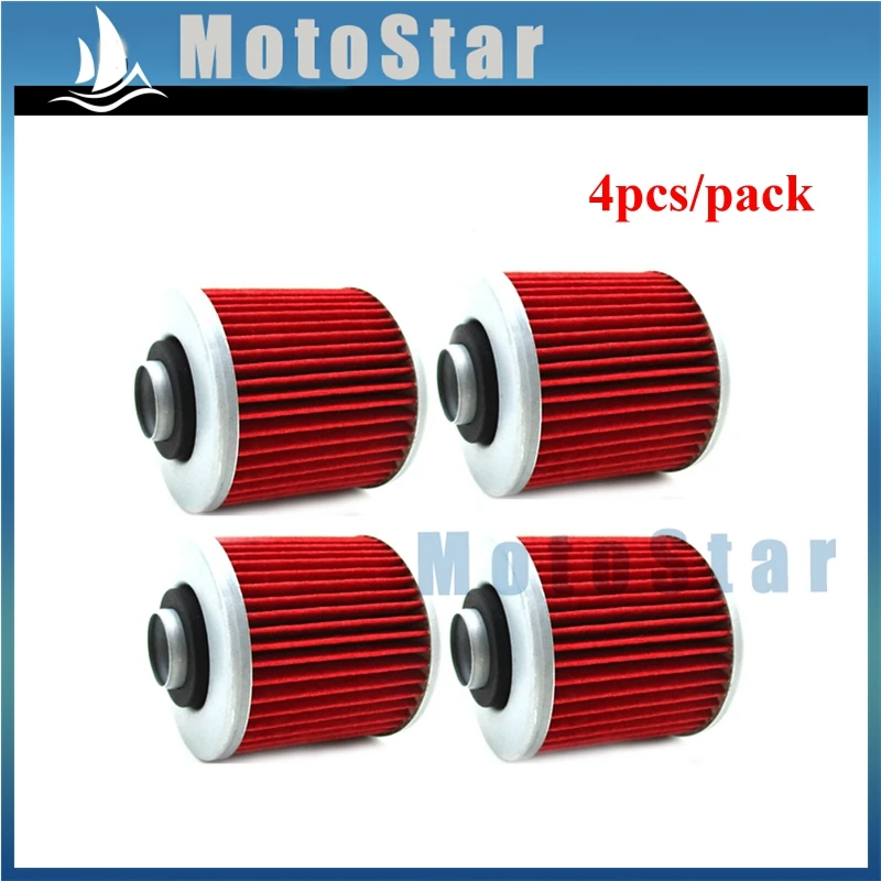 Масляный фильтр для Yamaha YFM700R Raptor XVS650 XV250 SR400 XT660R TDM900 MT03 SR400 - Цвет: 4pcs