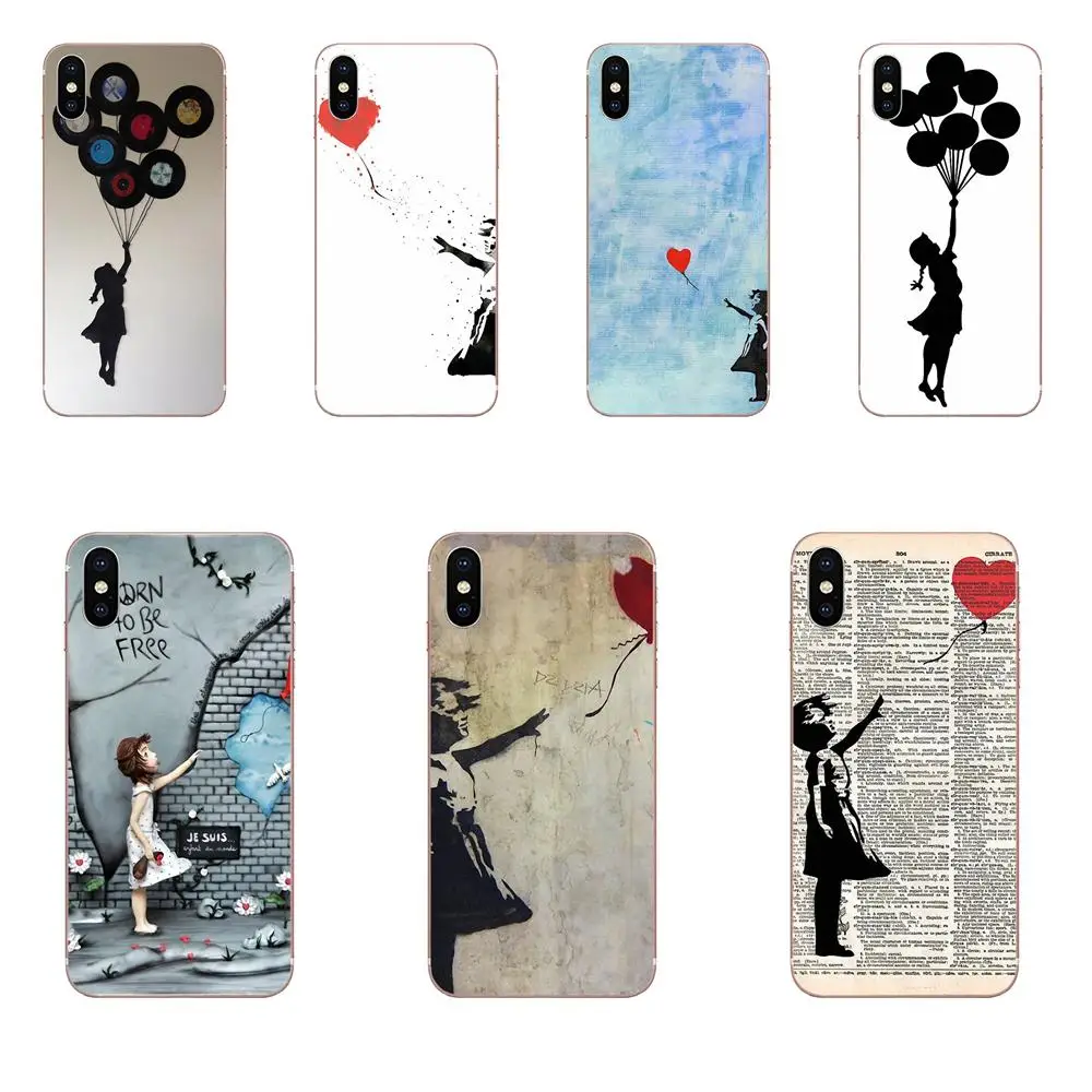 Мягкий чехол из ТПУ с воздушными шарами для девочек Banksy iPhone SE2020 11 Plus Pro X XS Max XR 8 7 6S SE