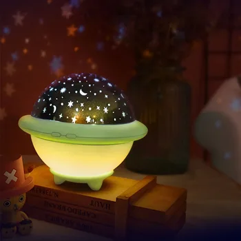 

2W Colorful Projection Lamp Adjustable LED Night Light Table Light USB Rechargeable Atmosphere Lamp Night Reading