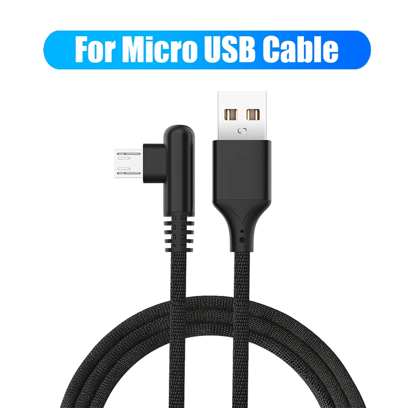 Robotsky usb type C Micro USB 90 градусов быстрая зарядка USB C кабель type-c кабель для передачи данных зарядное устройство usb-c для samsung S8 S9 Note 9 Xiaomi - Цвет: black for micro
