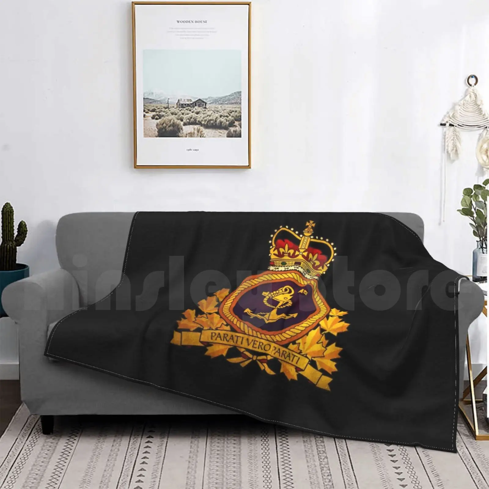 

Canada Royal Navy-Vintage Blanket Fashion Custom Rcn Emblem Canada Royal Navy Royal Navy Command Emblem Canadian Army