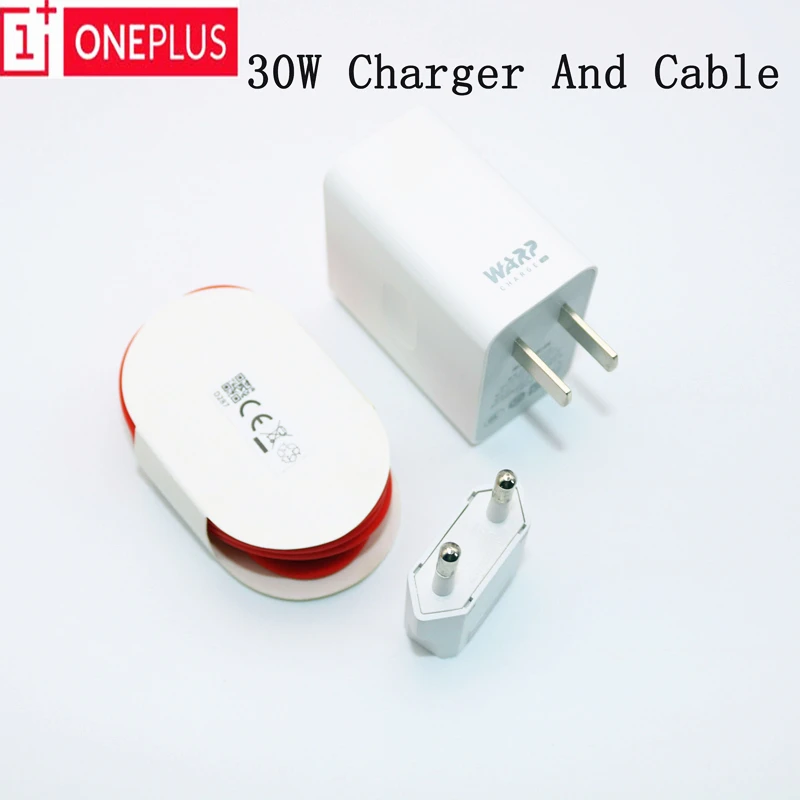 Оригинальный адаптер питания для OnePlus 7T Warp Charge 30 Вт Зарядное устройство ЕС
