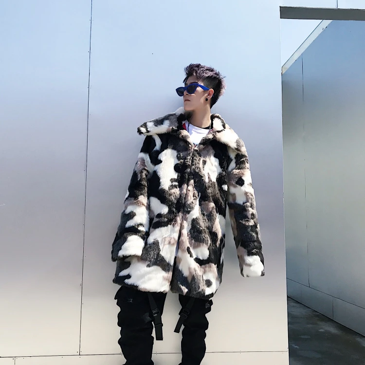 Камуфляжная Длинная ветровка, сохраняющая тепло пальто из искусственного меха, мужские пальто из искусственного меха, куртка, деловые формальные пальто, мужские кожаные куртки
