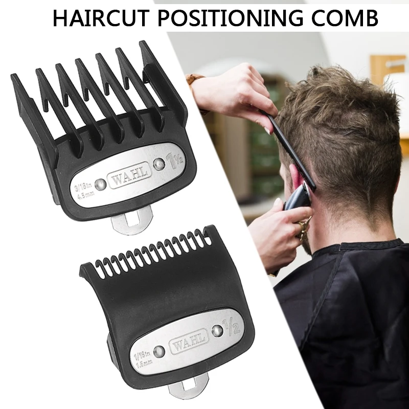 

2PCS/Set Hair Clipper Guide Limit Comb Haircut Positioning Comb Standard Guards Attach Parts For Wahl Replacement Accessories