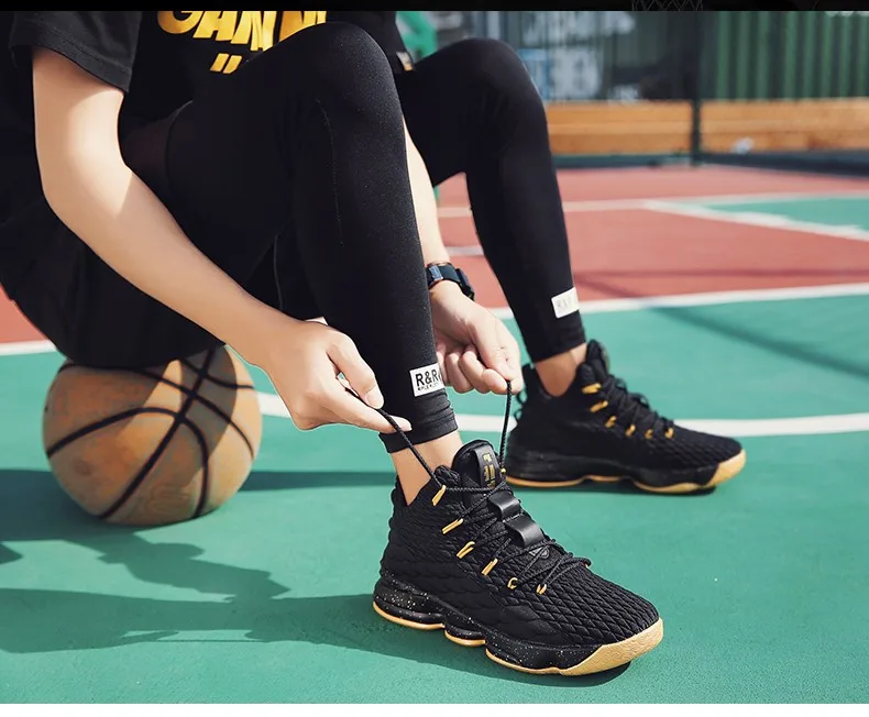 Мужские баскетбольные кроссовки для мальчиков 11 Lebron 15 Kyrie 5, дышащие кроссовки Uptempo, Zapatos Baloncesto Hombre, большой размер 46