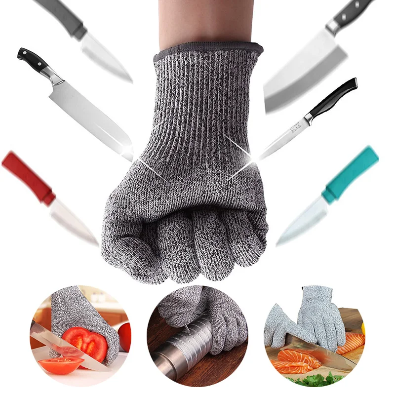 Перчатки с защитой от порезов, рабочие защитные перчатки, кухонные перчатки из нержавеющей стали, Проволочная металлическая сетка, защитные перчатки для мясника