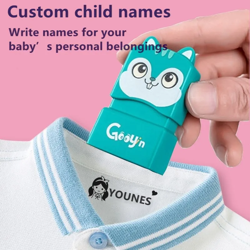 Sello de nombre personalizado para ropa de bebé y estudiantes, sello de nombre a prueba de agua, para lavado de ropa, sin atenuar