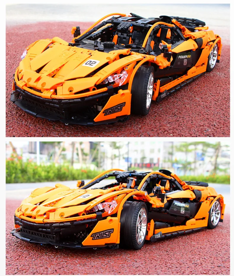 Technic MOC-16915 P1 Hypercar 1:8 Набор строительных блоков MOULDKING 13090 20087 городской гоночный автомобиль кирпичи образовательные игрушки Конструктор