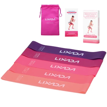 

5PCS Sports Exercise Resistance Loop Bands Set Elastic Booty Band Set for Yoga Home Gym Training Resistance Loop Bands