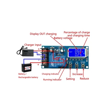 

A5-- DC 6-60v 30A Storage battery Charging Control Module Protection Board Charger Time Switch LCD Display XY-L30A