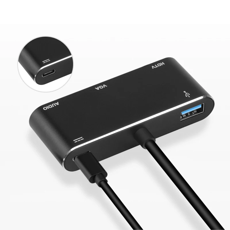 Тип C к HDMI/VGA/аудио/USB 3,0 концентратор адаптер PD зарядное устройство для samsung S8/9 аудио адаптер