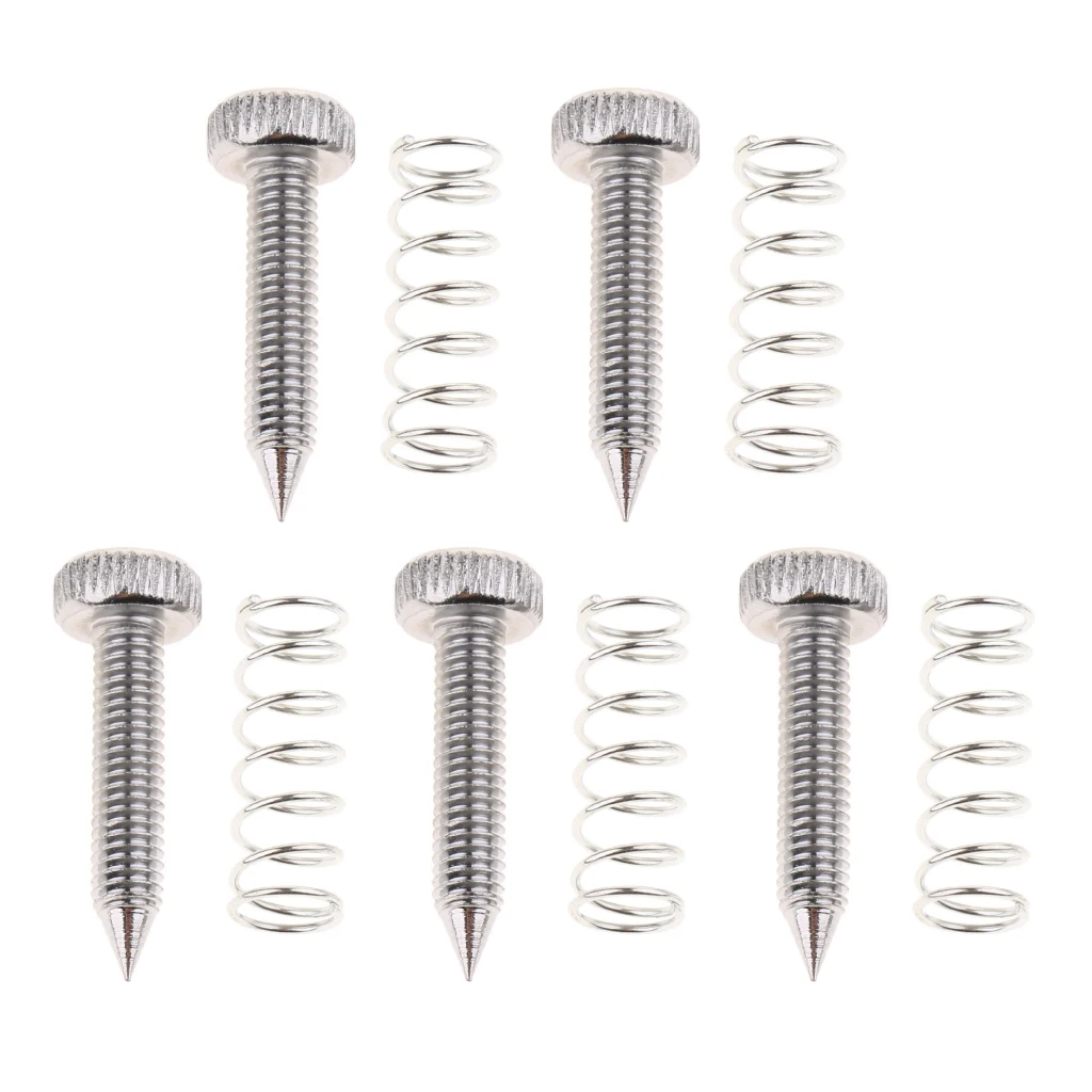 Pack of 5 Drum Single Foot Pedal Hammer Springs Jackscrews Screws DIY