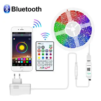 

Bluetooth Music LED Strip Light tira de luces led rgb 5050 bluetooth Flexible Lamp Tape Ribbon Diode light for Home Decoration
