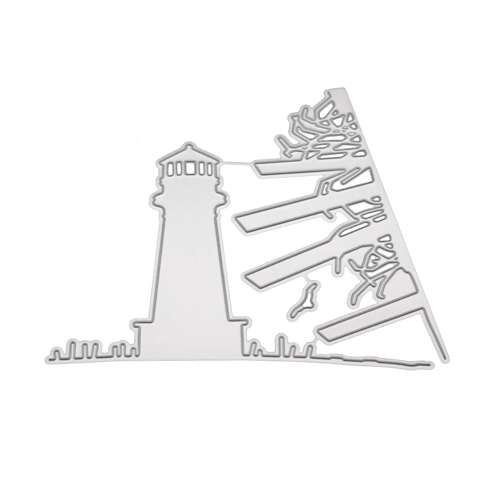 lighthouse Металлические режущие штампы Маяк трафареты сделай сам для скрапбукинга Стальные режущие штампы тиснение карты фотоальбом шаблон металл ремесло штампы - Цвет: lighthouse