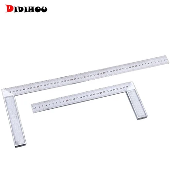 

DIDIHOU 90 Degree Try And Square Ruler Aluminum Handle Measuring Angle Carpenters Square Ruler with Stainless Steel Scale