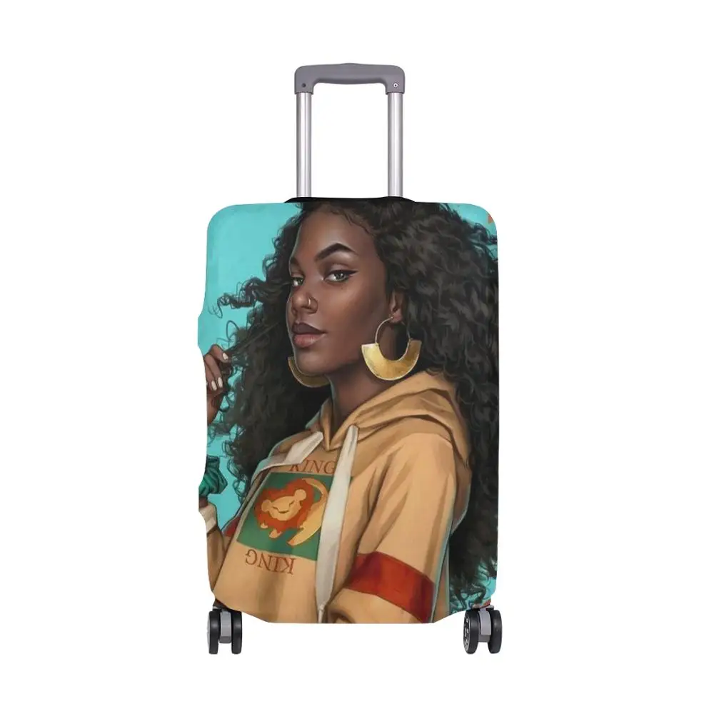 ALAZA African women Travel Suitcase Protective Cover Luggage Case Travel Accessories Elastic Luggage Dust Cover Apply 18''-32''