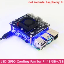 Carte d'extension de GPIO de ventilateur de refroidissement de framboise Pi 4 avec le Module d'extension de GPIO de lumière LED fraîche pour la framboise Pi 4B/3B +/3B/3A +(China)
