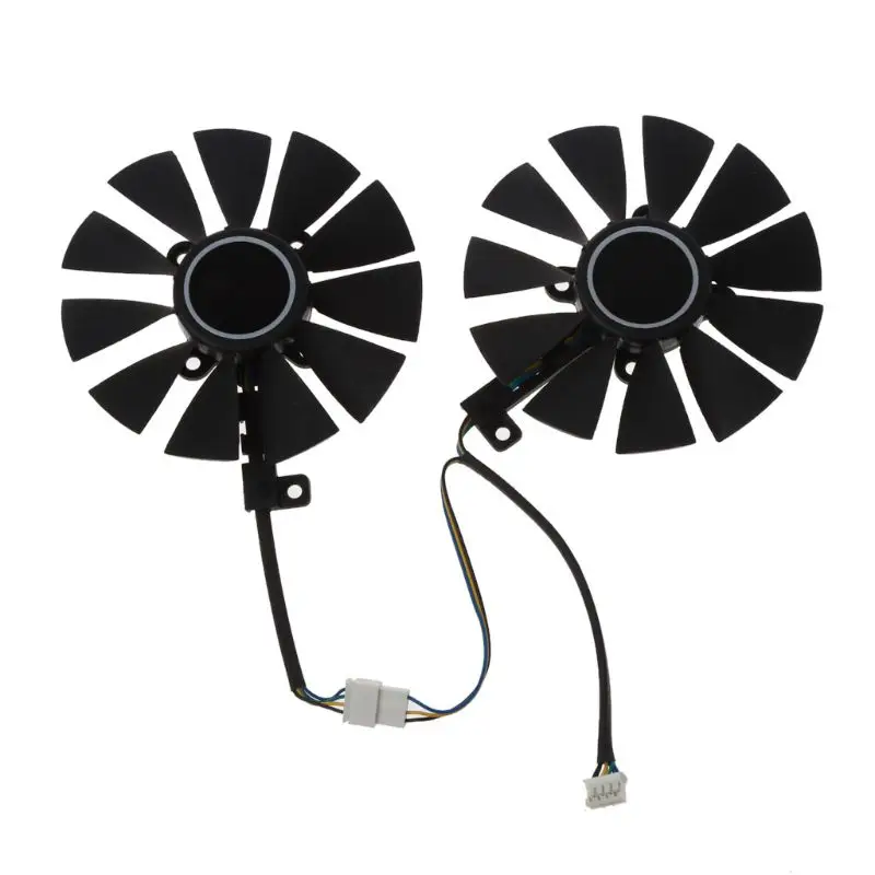 

2Pcs T129215SU 4Pin 88MM 12V 0.50A Cooler Fan For GTX1060 1070 Ti RX 470 570 580 Graphics Card Everflow 28mm Cooling Fans