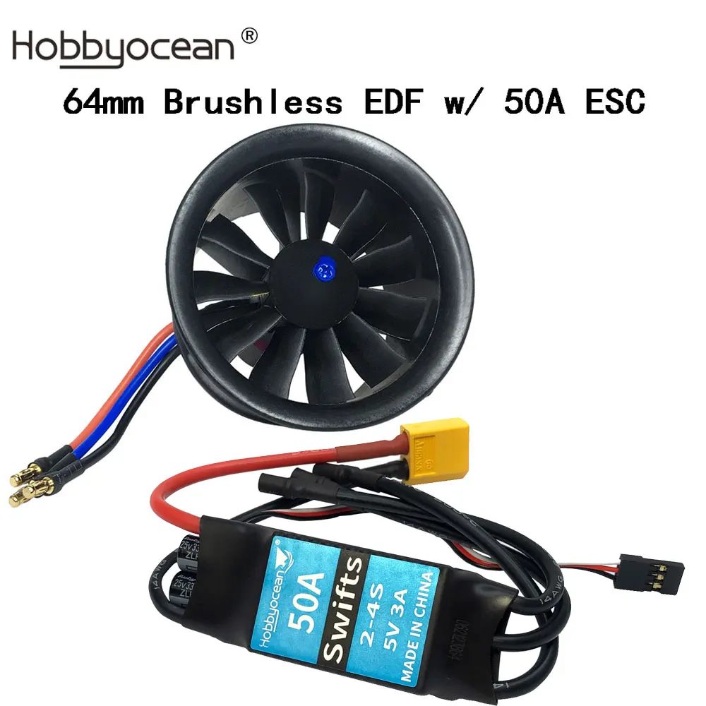 Details about   EDF 50mm KV4200 Inrunner Motor with 10 Blade Fan for Remote Control Jets