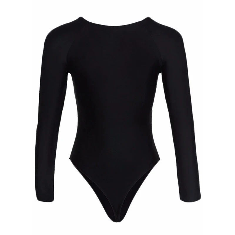 Sexy Thong Rash Guard Swimwear Women Sport One Piece Swimsuit Bathing Suit Surfing Swimming Suit Black Beachwear Bodysuit
