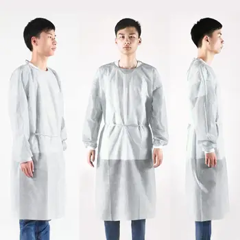 

Isolation Gown with Elastic Cuff Disposable Non-Woven Splash Resistant one size fits all