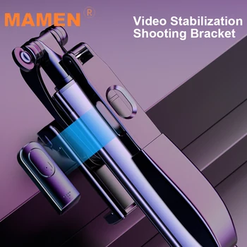 

MAMEN Portable Integrated Tripod Selfie Stick Hidden Phone Bracket Bluetooth Button Phone Self-timer Lever Holder For iPhone