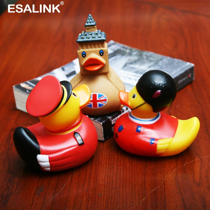 ESALINK 3 шт. 8 10 см резиновая утка ванная плавающая водная Веселая игрушка Красный