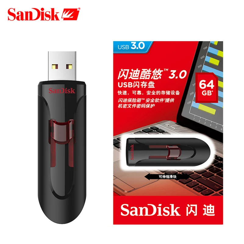 USB 3.0 SanDisk Cruzer Glide CZ600 USB Flash Drive Super Speed 