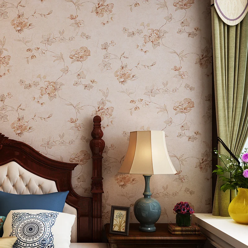 Vintage Pink Floral Wallpaper | Country Bedroom Wallpaper | Wallpaper  Vintage Country - Wallpapers - Aliexpress