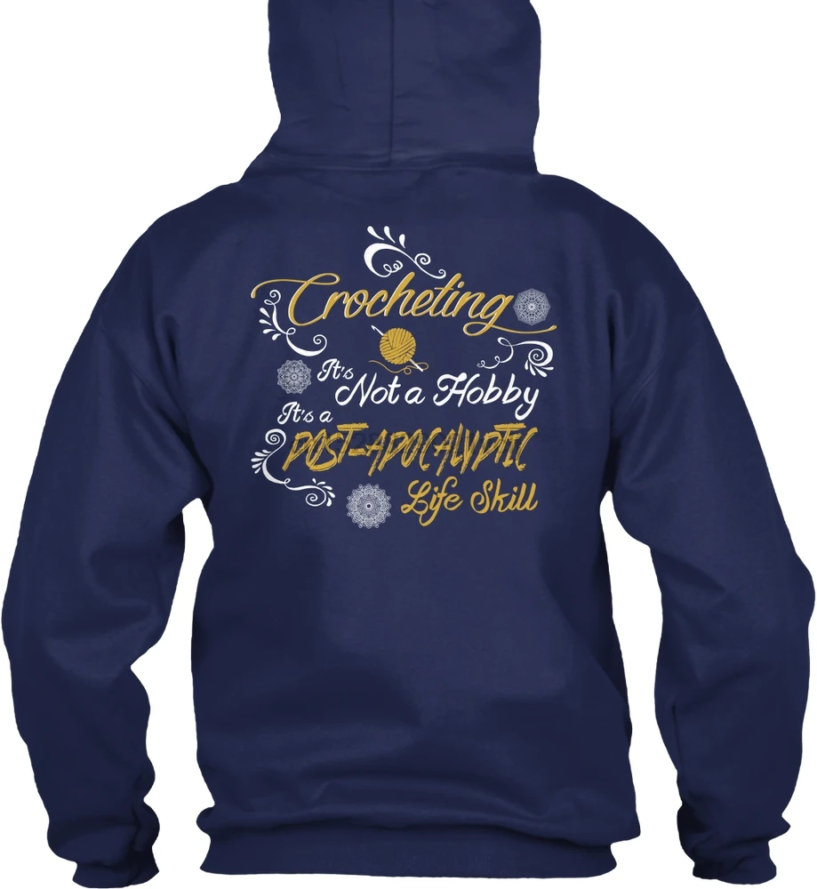 Men Hoodie long sleeve Crocheter's Shirt - Not A Hobby Women Streetwear | Мужская одежда