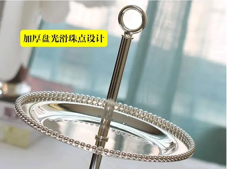 Модный комплект одежды из 2/3 слоя круглый посеребренный металлическая, для подставки для пирожных для декорирования торта подставка для торта лоток для свадебного украшения DGP048