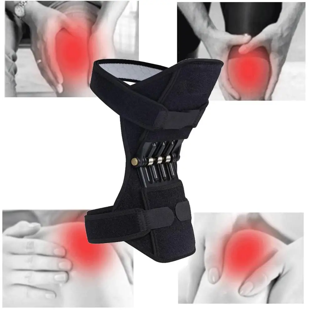 1pair Knee Booster Joint Support Knee Pads Spring Force Booster Knee Joint Protection Power Lift Joint Support
