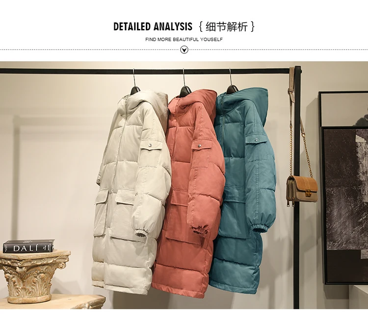 Long Sleeve Mid-length Pocket Zipper Cotton-padded Clothes/Cotton Coat Winter Casual Fashion Qyzfsy1011