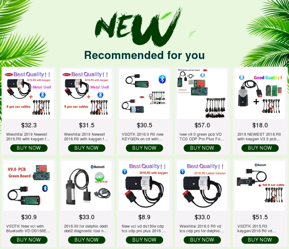 Распродажа! 10 шт./лот, новинка, v9.0, nec Реле, VD, TCS, CDP Pro Plus, с Bluetooth, светодиодный кабель, OBD2, диагностический инструмент для автомобилей и грузовиков, сканирование