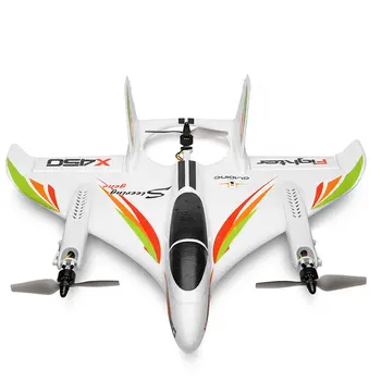 

XK X450 3D Aerobatic RC Airplane 6 Channels Remote Control Vertical Takeoff Landing Fixed Wing Plane Helicopter Toys Drone