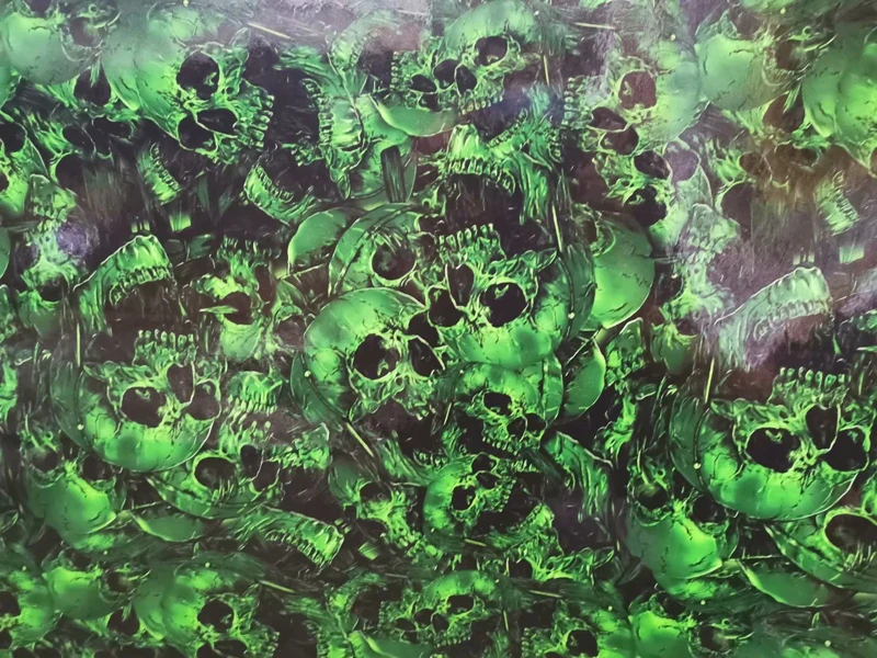 Green Skull Car Sticker Vinyl Wrap-4