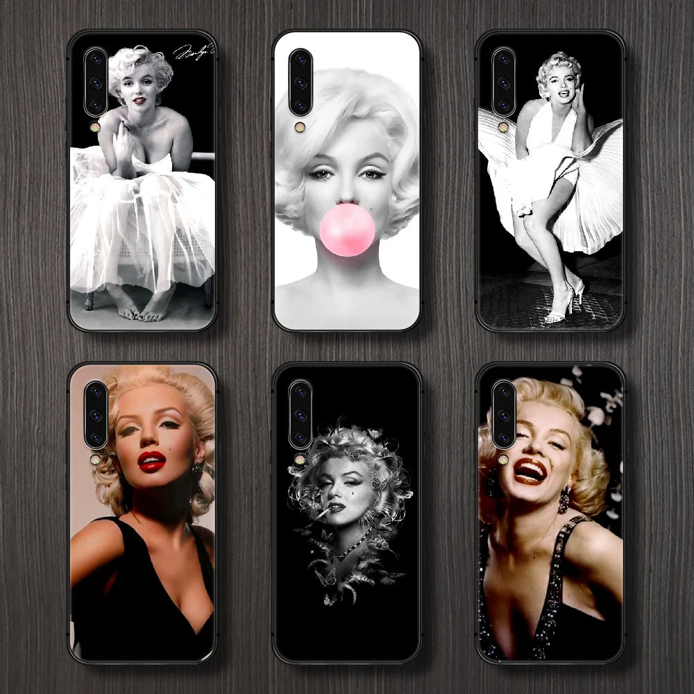 Marilyn Monroe чехол для телефона Samsung Galaxy A10 A20 A30 E A40 A50 A51 A70 A71 J 5 6 7 8 S черный