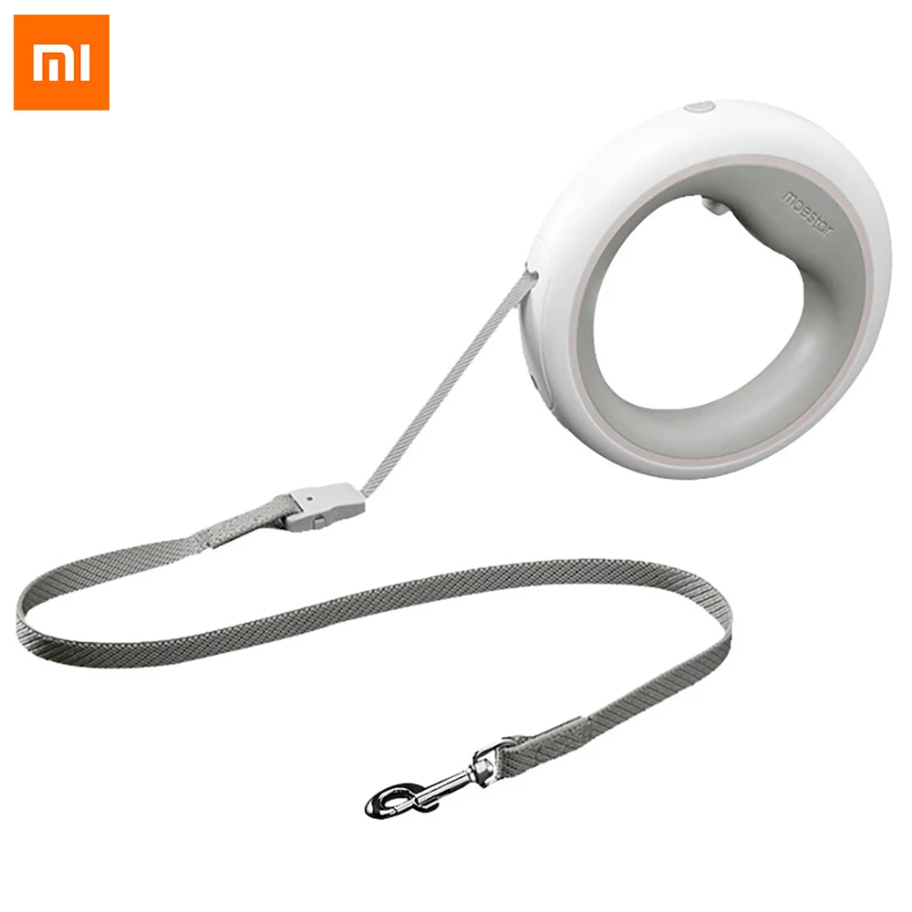 Белый Xiaomi mijia MOESTA UFO 2,6 м выдвижной питомец щенок шеи Тяговый канат светодиодный ночник статическое натяжение собака Тяговый канат - Цвет: Белый