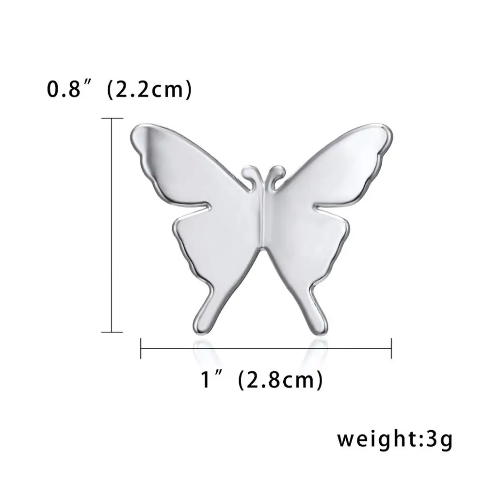 Rinhoo самолет натуральный улыбка брошь с малой Заколкой унисекс бабочка Ножницы нагрудные булавки костюм, воротник рубашки ювелирные изделия аксессуары - Окраска металла: Butterfly