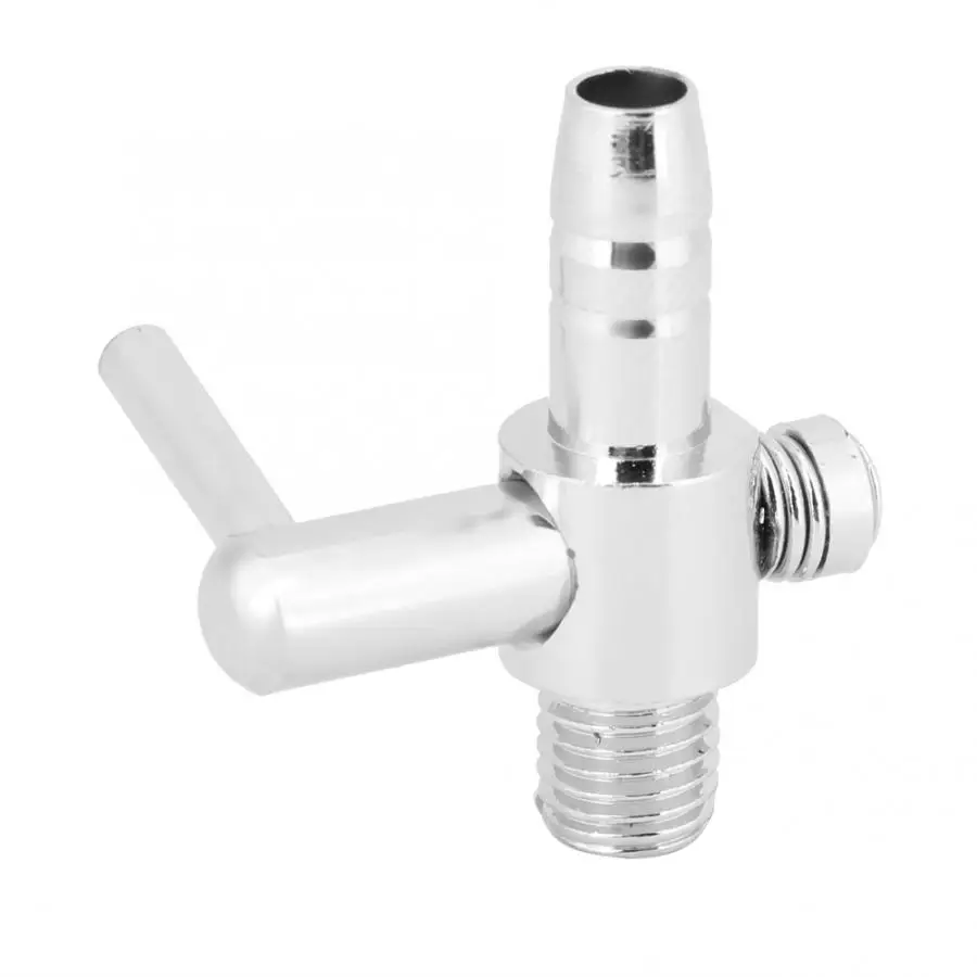New 5Pcs Stainless Steel Air Tube Distributor Oxygen Pump Control Valve Single-head Threaded Valves for Fish Tank Aquarium Tools