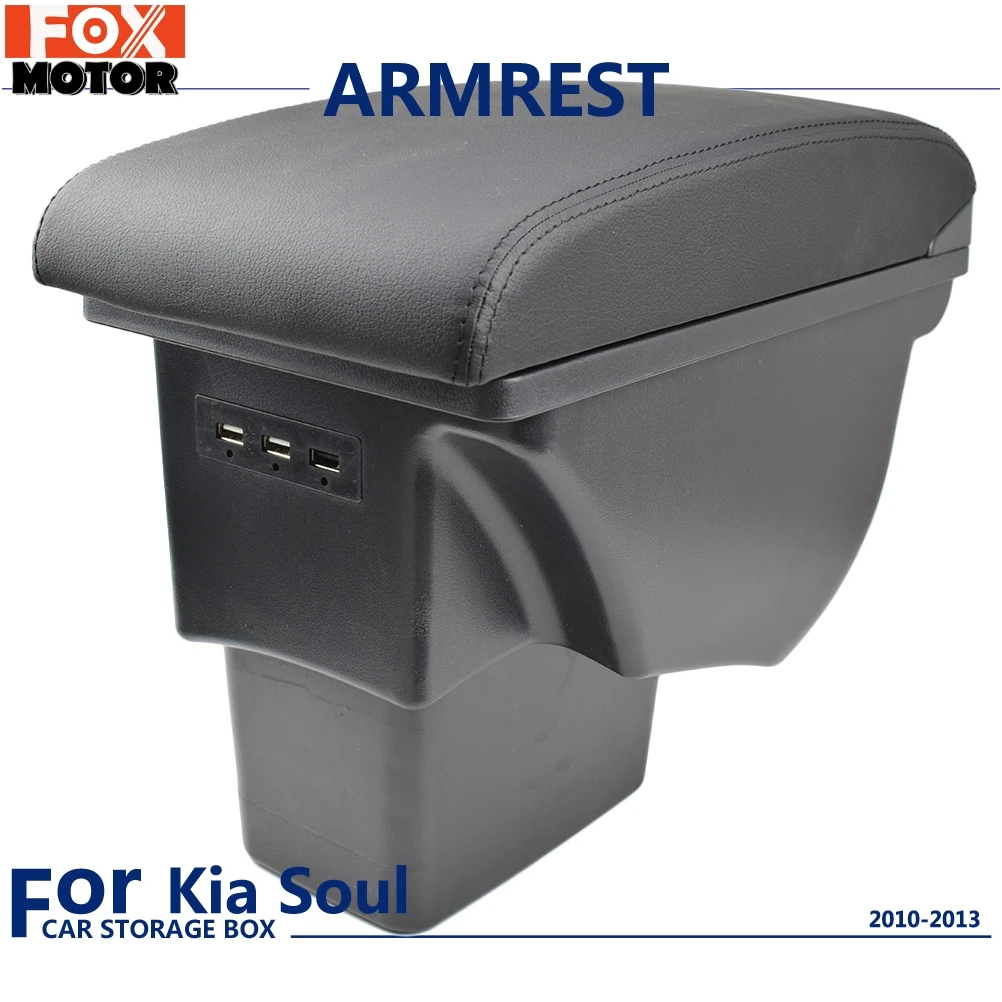 Консоль для Kia Soul 2010-2013 Новый ящик хранения USB интерфейс центр подлокотник