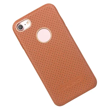 

QIALINO Classic Leather Phone Cases for iPhone 7/8 Hand-made Shockproof Anti-Fall Phone Shell Cases Cover (Light Brown)
