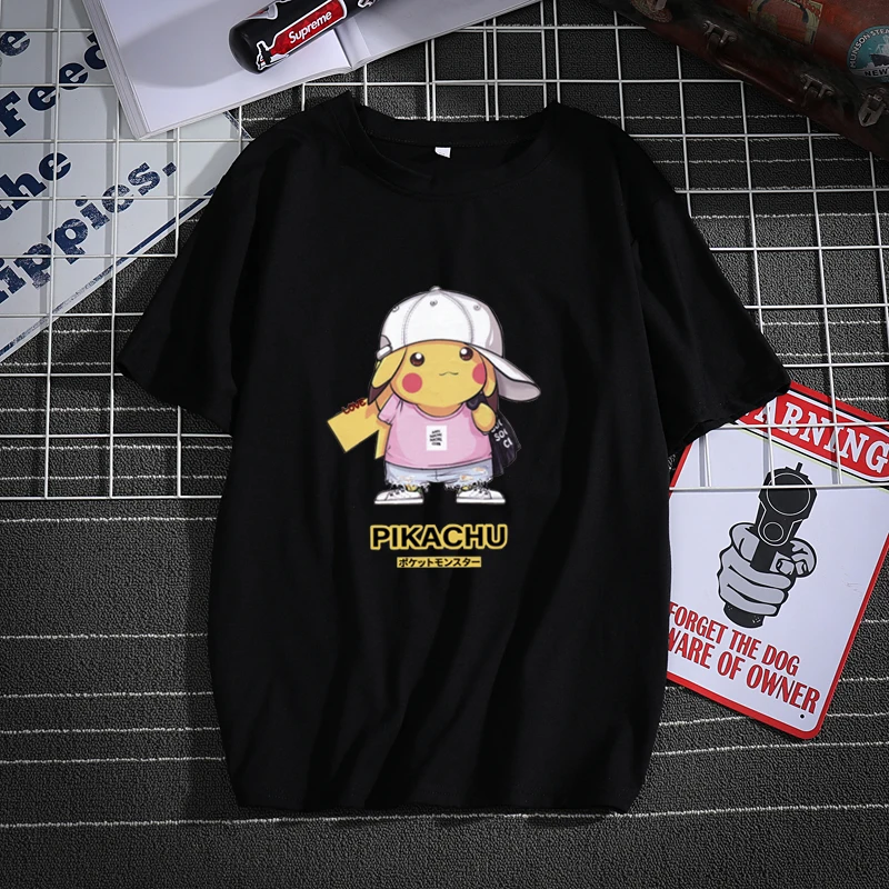 Funny Cartoon pokemon Print Oversized Summer T shirt Short Sleeve O neck plus size tee Korean minimalist student cotton clothes Funny Cartoon pokemon Print Oversized Summer T shirt Short Sleeve O neck plus size tee Korean minimalist student cotton clothes